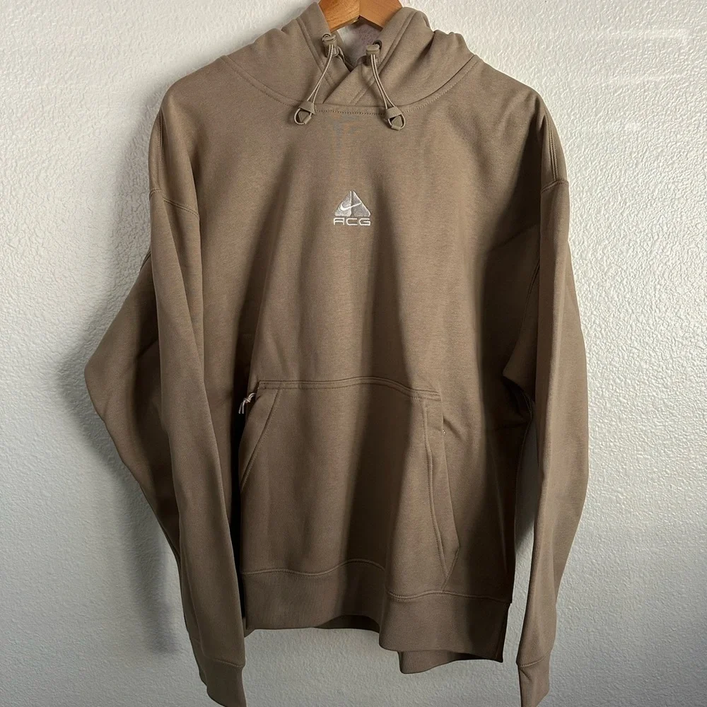 Nike ACG Therma-Fit Khaki Fleece Hoodie Heavyweight DH3087 Men’s Size Medium
